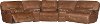Brown Leather-Match Power Reclining Sectional Sofa - Max