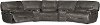 Steel Gray Leather-Match 5 Piece Power Reclining Sectional - Max