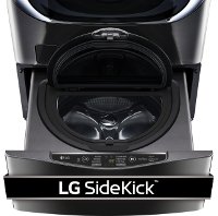 WD100CK LG 29 Inch Sidekick Pedestal Washer - 1.0 Cu. Ft. Black Stainless Steel-2