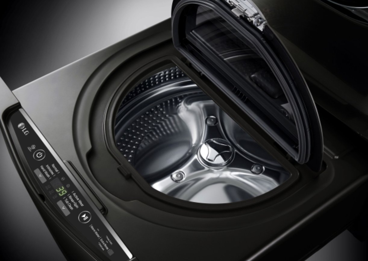 WD100CK LG 29 Inch Sidekick Pedestal Washer - 1.0 Cu. Ft. Black Stainless Steel-4