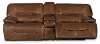 Bramble Brown 3 Piece Leather-Match Reclining Loveseat - Max-2