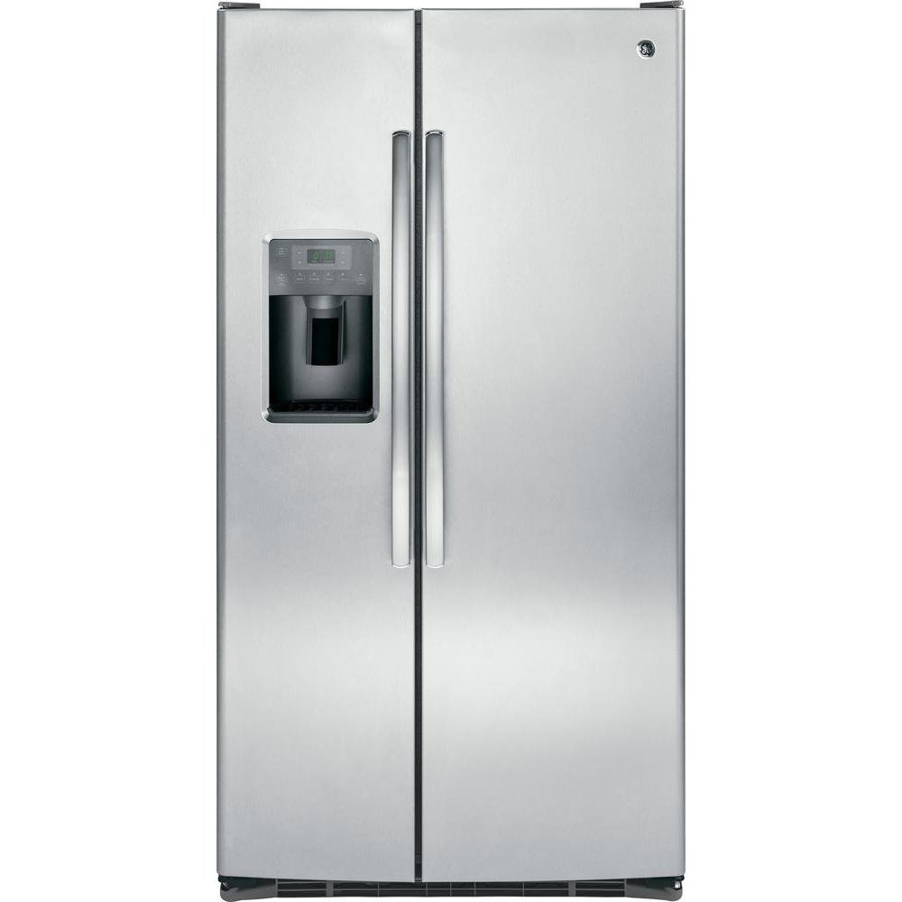 GSS25GSHSS GE 25.3 cu. ft. Side by Side Refrigerator - 36 Inch Stainless Steel-1