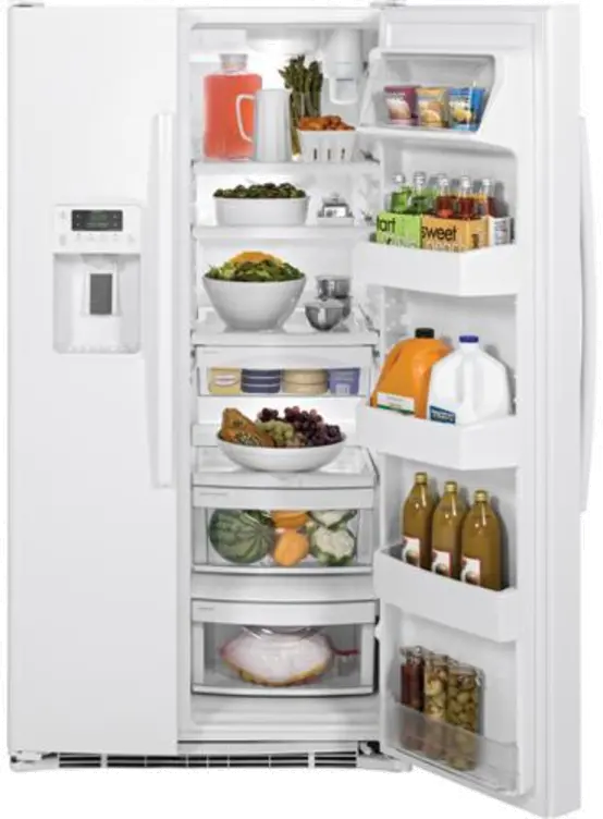 GSS25GGHWW GE 25.3 cu ft Side by Side Refrigerator - White-3