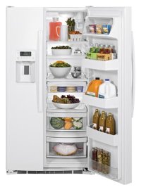 GSS25GGHWW GE 25.3 cu. ft. Side by Side Refrigerator - 36 Inch White-3