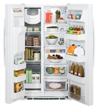 GSS25GGHWW GE 25.3 cu. ft. Side by Side Refrigerator - 36 Inch White-5