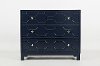 Navy 3 Drawer Accent Chest - Matrix