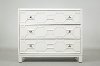 Clearance White 3 Drawer Accent Chest - Matrix