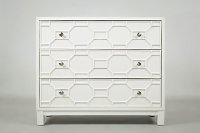 White 3 Drawer Accent Chest - Matrix