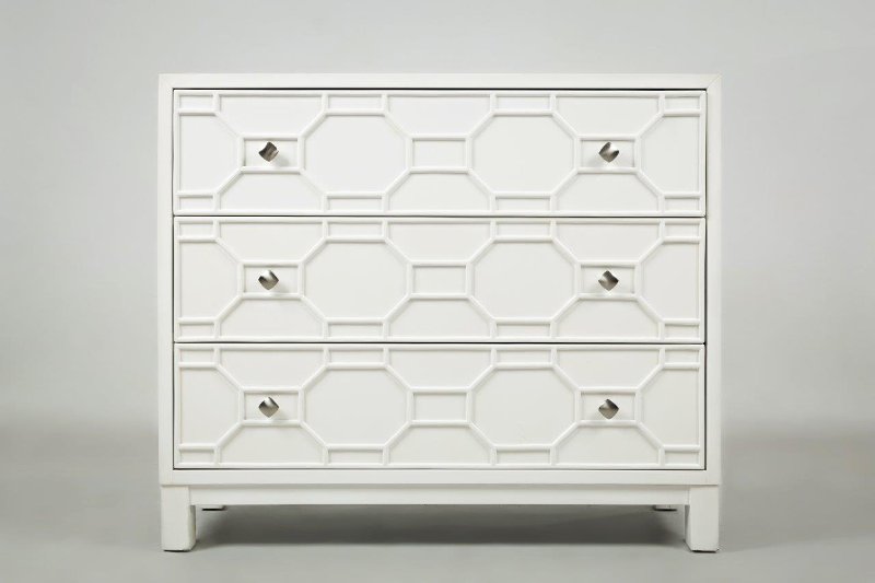 White 3 Drawer Accent Chest Matrix Rc Willey Furniture Store