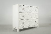 White 3 Drawer Accent Chest - Matrix-2