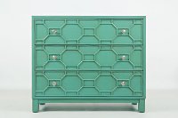 Turquoise 3 Drawer Accent Chest - Matrix