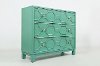 Turquoise 3 Drawer Accent Chest - Matrix-2