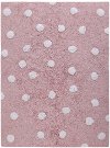C-00081 4 x 5 Small Pink Polka Dots Washable Rug