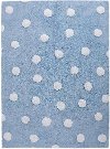 C-00082 4 x 5 Small Blue Polka Dots Washable Rug