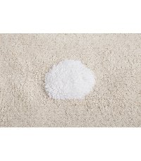 C-00088 4 x 5 Small Polka Dots Beige and White Washable Rug-2