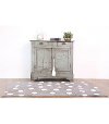 C-00005 4 x 5 Small Polka Dots Gray & White Washable Rug-2