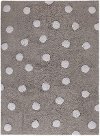 C-00005 4 x 5 Small Polka Dots Gray and White Washable Rug