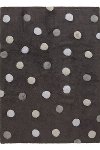 C-TT-E 4 x 5 Small Tricolor Polka Dots Elephant Gray Washable Rug