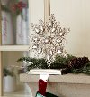Glittered Silver Snowflake Stocking Holder