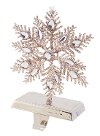 Glittered Silver Snowflake Stocking Holder-2