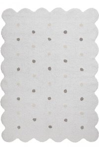 C-77770 4 x 5 Small Biscuit White Washable Rug