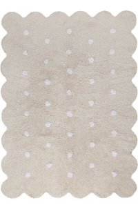 C-77778 4 x 5 Small Biscuit Beige Washable Rug