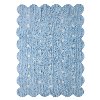C-77772 4 x 5 Small Biscuit Blue Washable Rug-1