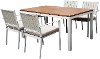 Kedo Collection 5 Piece White Modern 5 Piece Patio Dining Collection