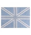 C-FEB-2 4 x 5 Small UK Flag Baby Blue Washable Rug
