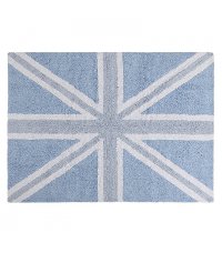 C-FEB-2 4 x 5 Small UK Flag Baby Blue Washable Rug