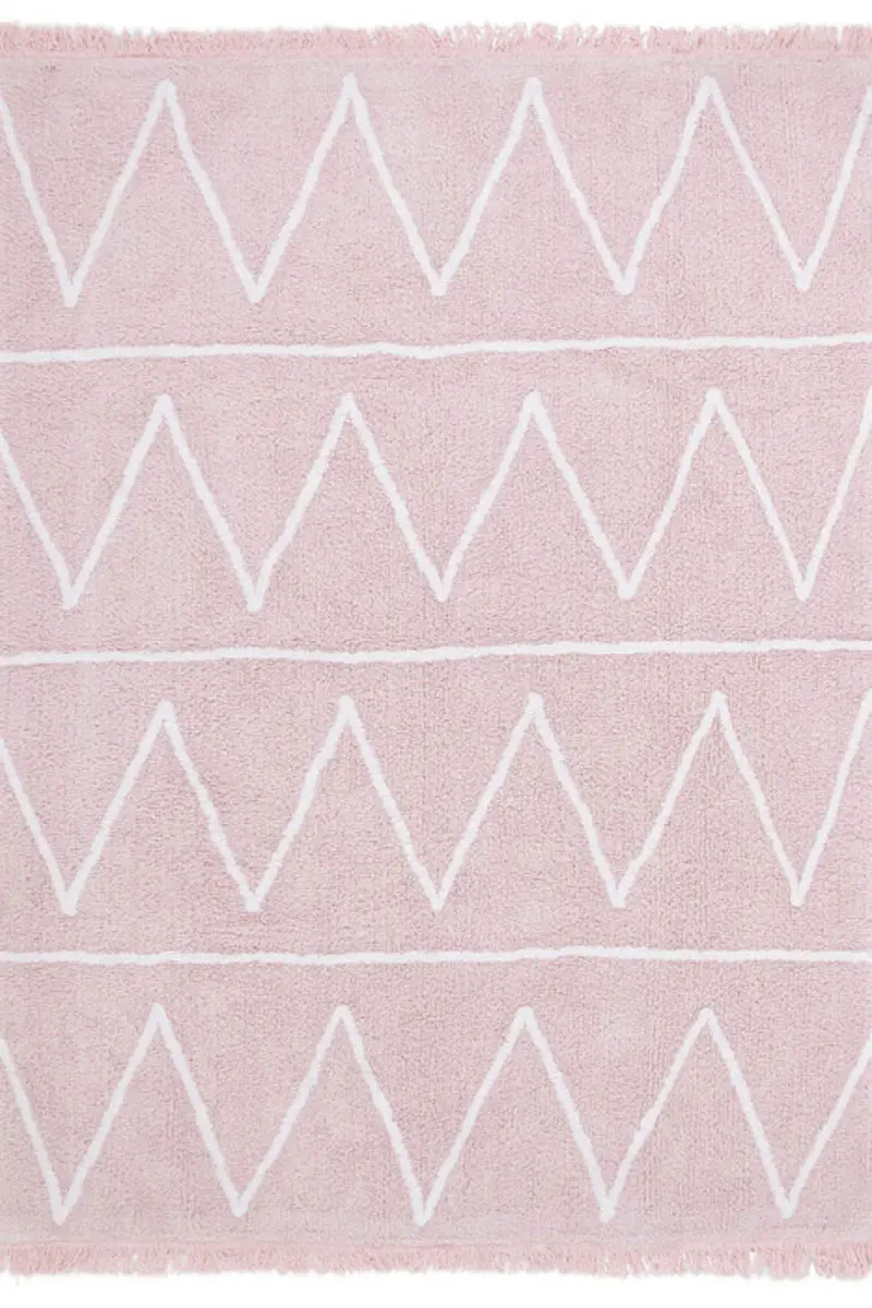 C-HY-P 4 x 5 Small Hippy Soft Pink Washable Rug-1