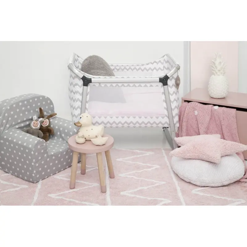 C-HY-P 4 x 5 Small Hippy Soft Pink Washable Rug-2