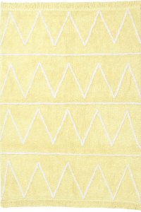 C-HY-Y 4 x 5 Small Hippy Soft Yellow Washable Rug