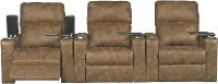Saddle Brown 3 Piece Power Home Theater Seating - Headliner
