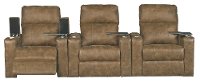 Saddle Brown 3 Piece Power Home Theater Seating - Headliner-2
