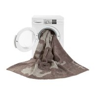 C-MAP 5 x 7 Medium World Map Gray and Tan Washable Rug