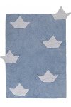 C-BAR-2 4 x 5 Small Blue Boats Washable Rug