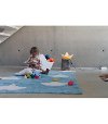 C-BAR-2 4 x 5 Small Blue Boats Washable Rug-3