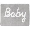 C-BABY-G 4 x 5 Small Baby Petit Point Gray Washable Rug