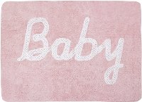 C-BABY-P 4 x 5 Small Baby Petit Point Pink Washable Rug