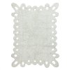 C-00000 4 x 5 Small Lace Light Mint Ice Washable Rug