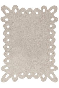 C-00008 4 x 5 Small Lace Beige Washable Rug
