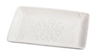 White Snowflake Ceramic Serving Platter