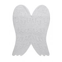 C-WING 4 x 5 Small White Wings Silhouette Washable Rug