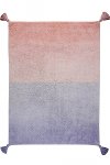 C-DE-PL 4 x 5 Small Ombre Coral Pink & Lavender Washable Rug