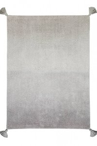 C-DE-GREY 4 x 5 Small Ombre Gray Washable Rug