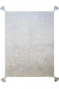 C-DE-BL 4 x 5 Small Ombre Gray & Baby Blue Washable Rug