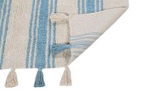 C-ST-NILEBLUE 4 x 5 Small Stripes Nile Blue Washable Rug-3
