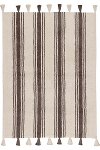 C-ST-ELEPHANT 4 x 5 Small Stripes Elephant Gray Washable Rug