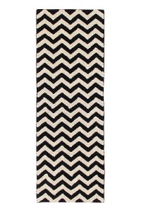 C-BW-ZIGZAG-P 3 x 8 Runner Zig Zag Runner Washable Rug